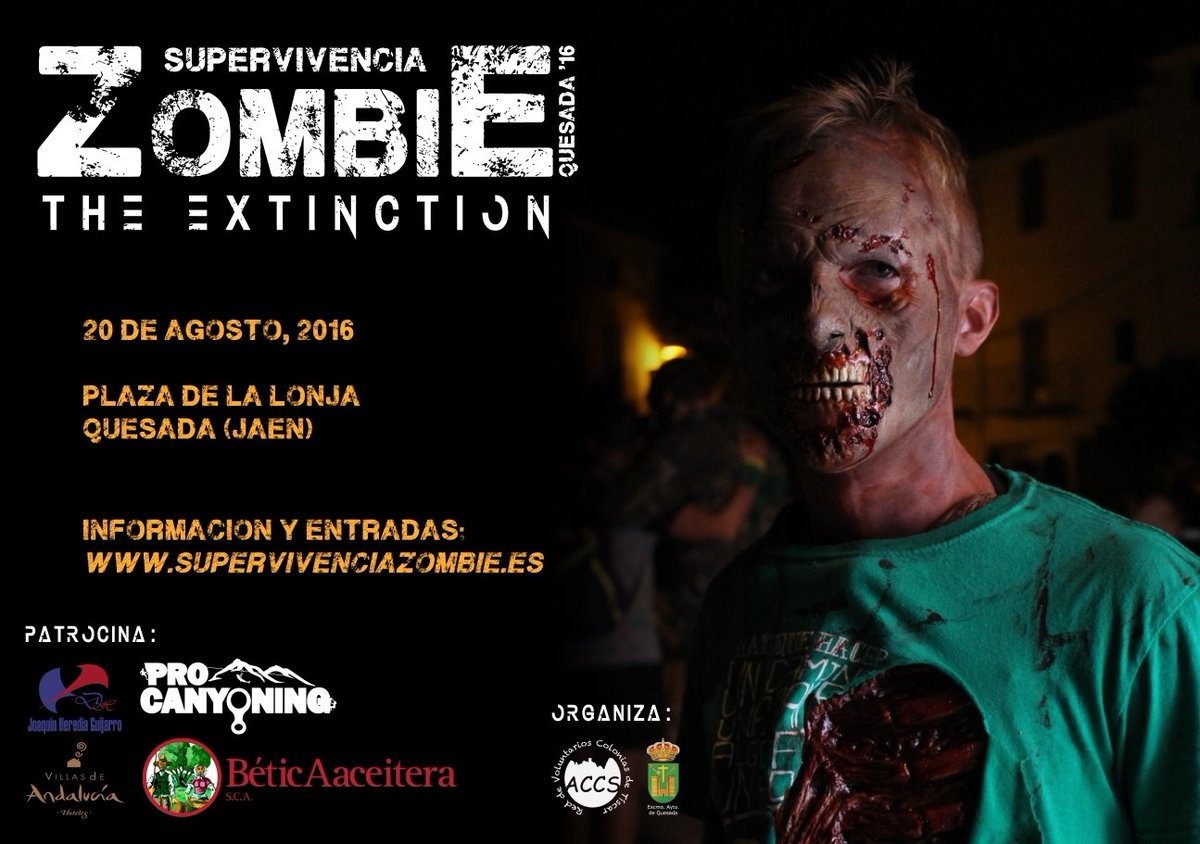 survZombie's tweet photo. ENTRADAS A 5€ como ZOMBIES HASTA FINALIZACIÓN DE INSCRIPCIONES!!! NO OS LO PERDÁIS!!! https://t.co/oUMflYyUx2 https://t.co/S8ehhQuSen