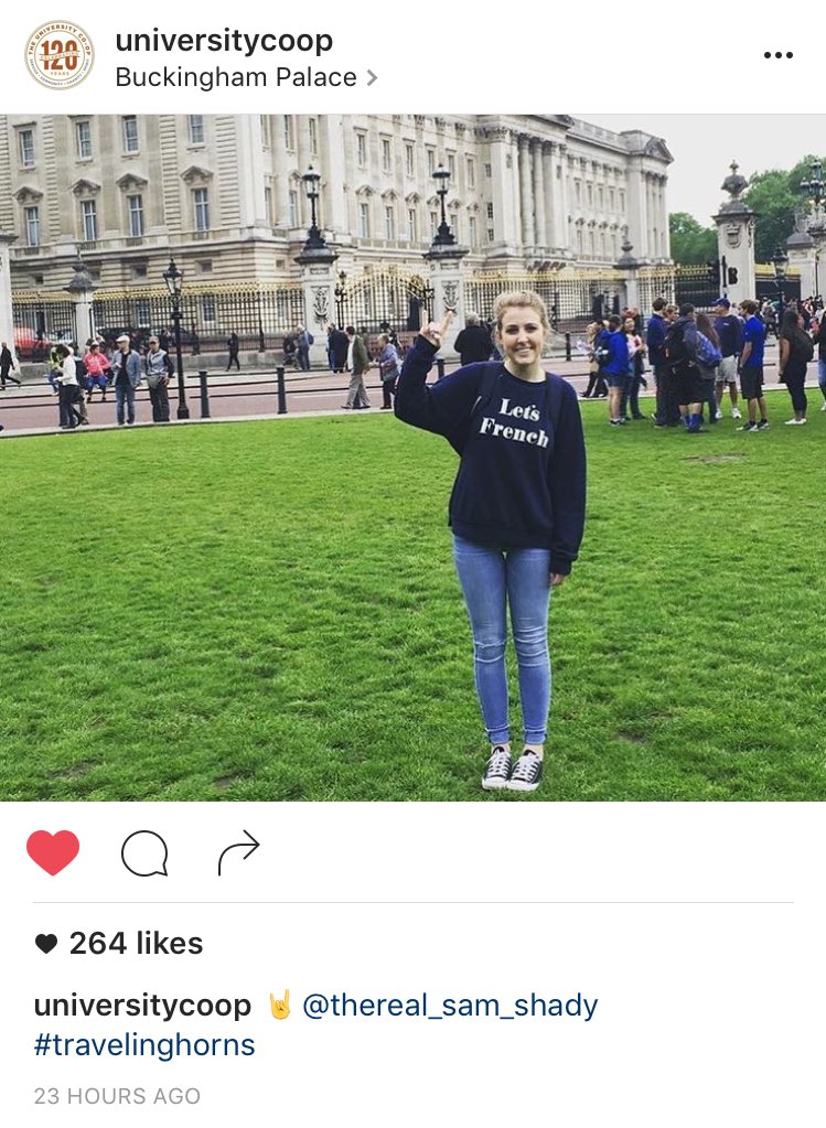tipscholars's tweet photo. One of our students highlighted on the @universitycoop Instagram. Great to see! #UT19 #tipscholars https://t.co/9Z8i52zfMQ