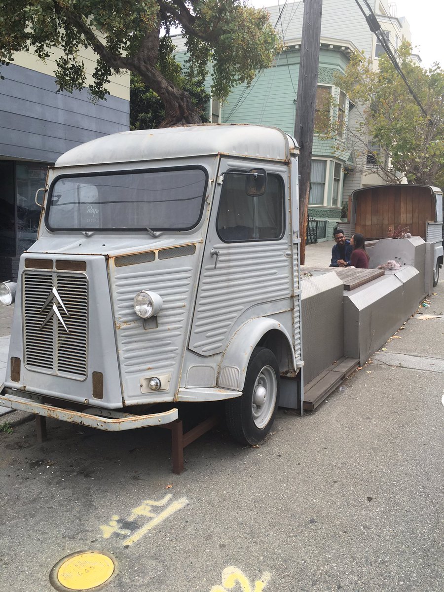 jonpg78's tweet photo. Amazing #parklet outside of @rapha in #SF @Kris_W_Carter @baerkahn @MikeLydon @russellpreston @SusanHNguyen https://t.co/pXiVuy5H8n