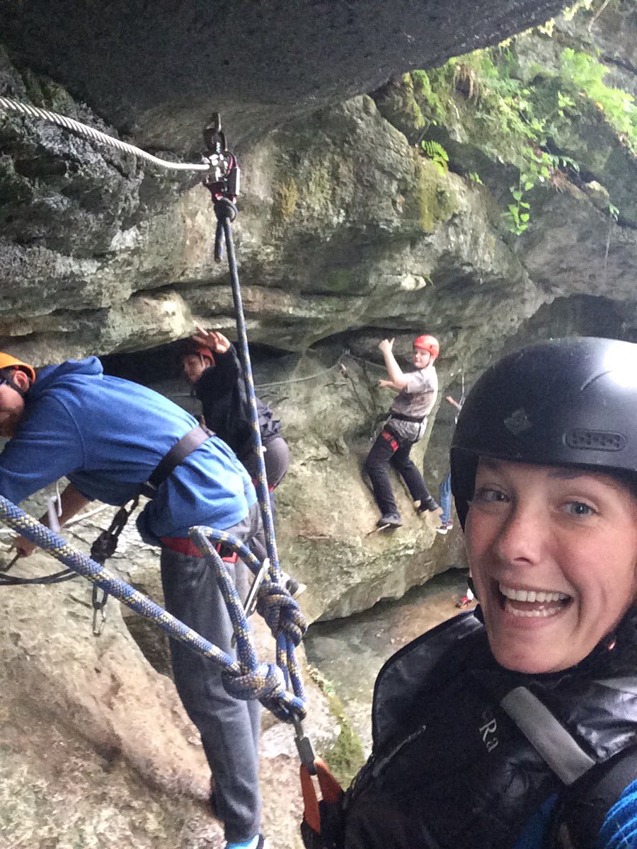 vicwestcoast's tweet photo. Cheeky via Ferrata #shot @howstean https://t.co/ijODYWkfJK