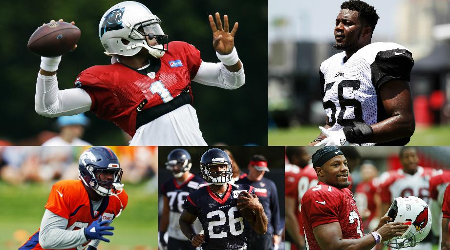 NFL's tweet image. .@dajohnson7 = All-Pro?
@CameronNewton = Improving?

11 must-know #NFLTrainingCamp nuggets: on.nfl.com/2bnLOw6