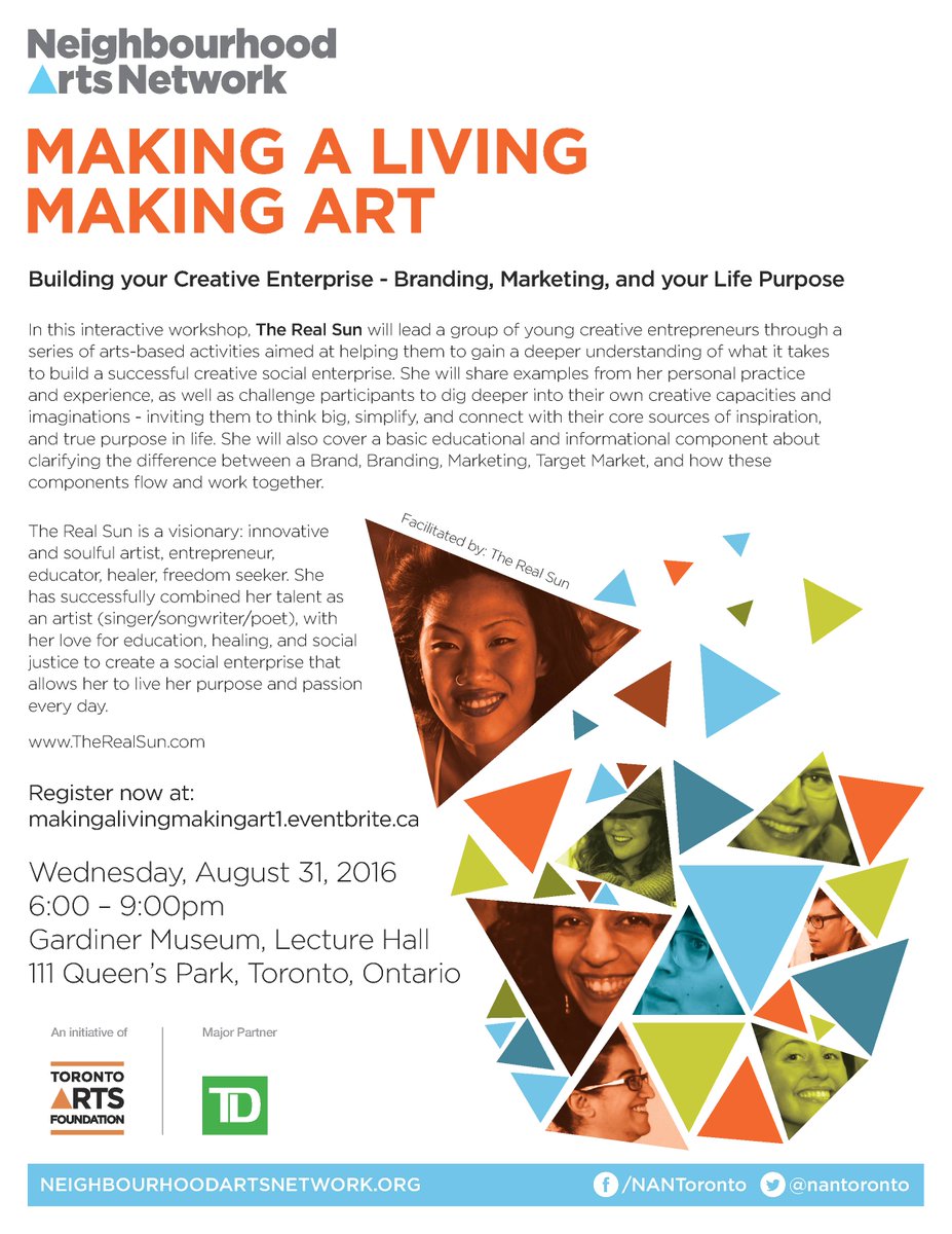 NANToronto's tweet photo. Led by #TheRealSun on how to create and sustain a creative enterprise. Aug 31, 2016 at Gardiner Museum. #workshop https://t.co/4yn0nTWO3S