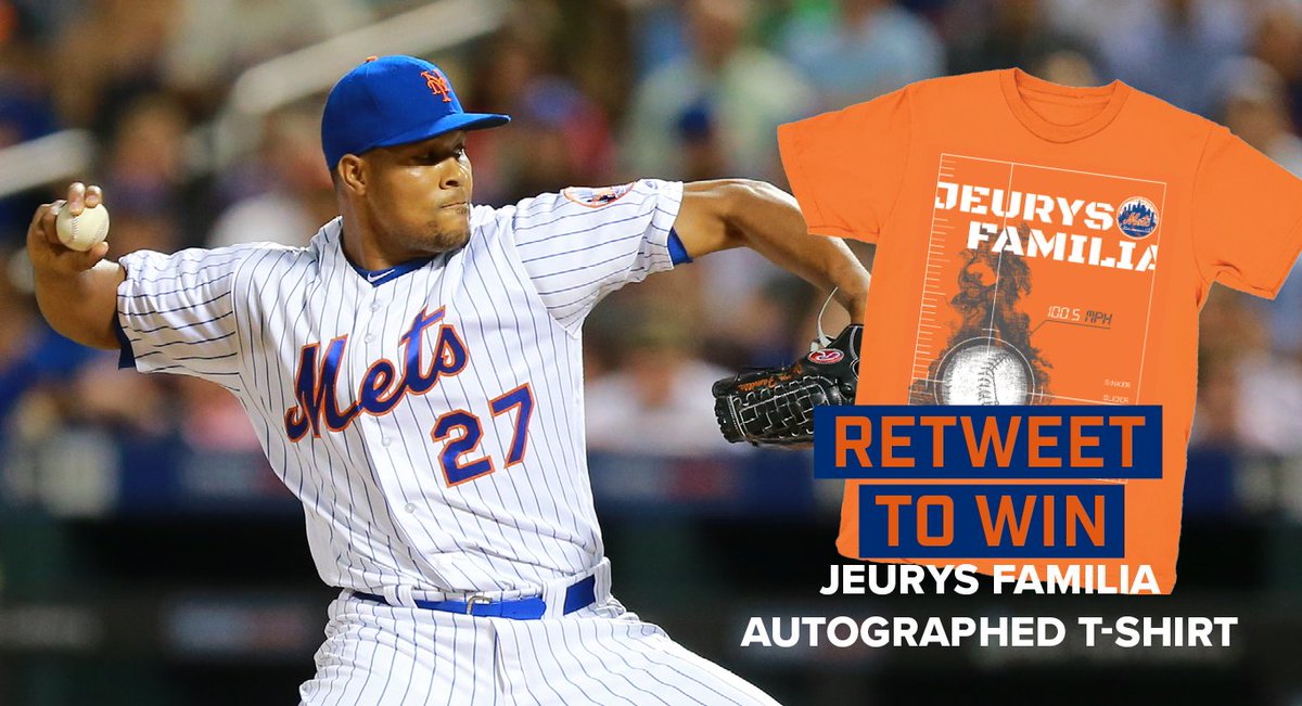 Mets's tweet photo. RT to enter to win today's Jeurys Familia #FreeShirtFriday shirt SIGNED by Jeurys. https://t.co/nFjj8b3zlU #Mets ⚾️ https://t.co/Dj3CfK7Nio