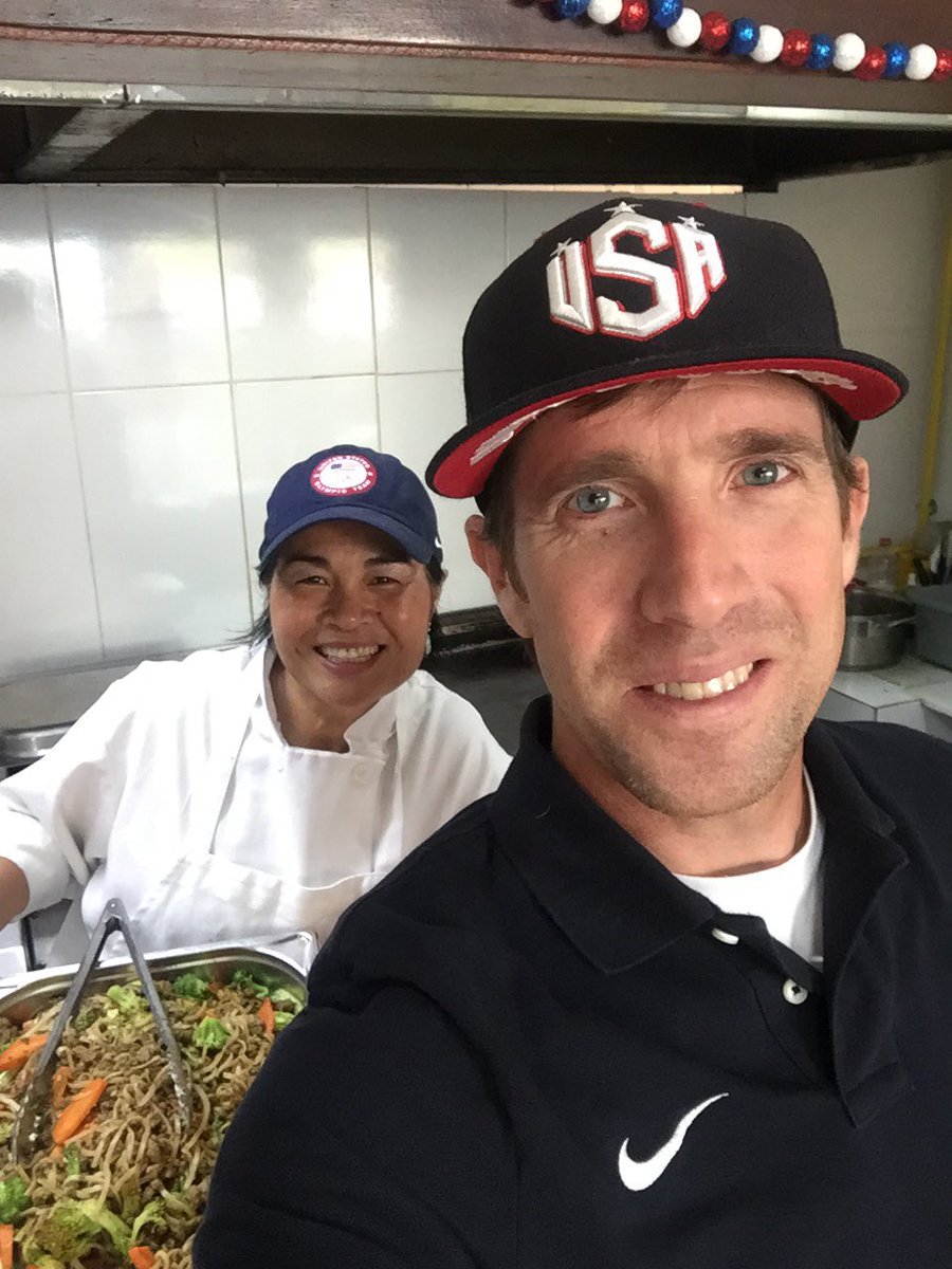 m2thejkid's tweet photo. Hey @louievito @gregbretzz : Flower the @USOlympic chef extraordinaire wanted me to say Hi from Rio! https://t.co/l3jZbNrBTX