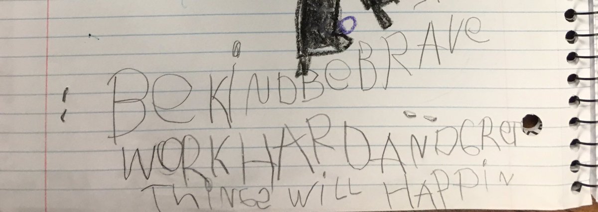 A kindergartener visited me today so I could read her writing. She speaks the truth! #proudprincipal