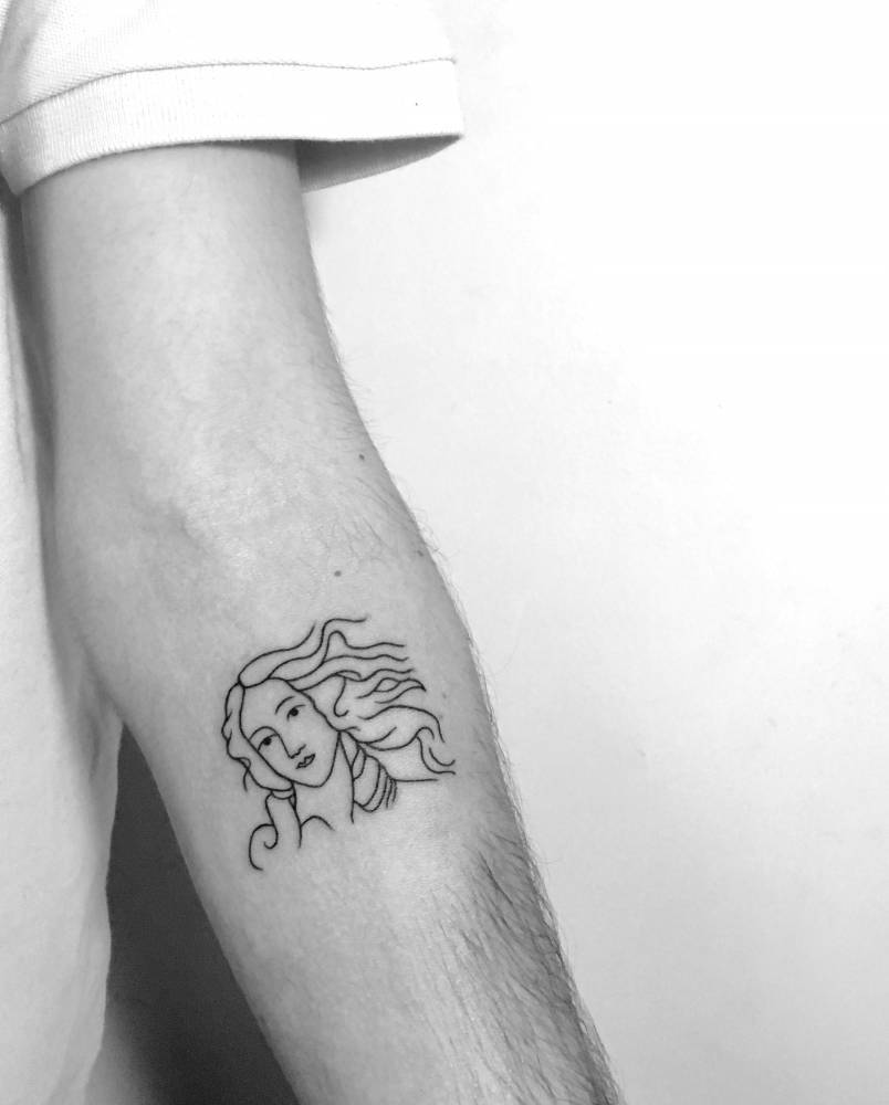 Small Tattoos on Twitter: "The Birth of Venus tattoo. Tattoo artist