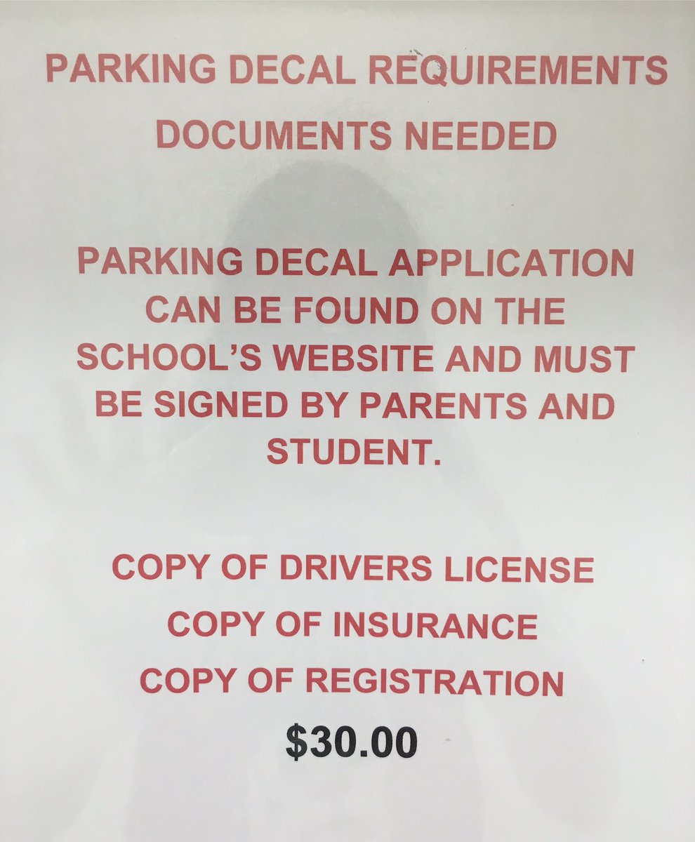 mbsh2017's tweet photo. Seniors will be given priority for parking decal sales so don't miss your opportunity to buy during the first week!🚗 https://t.co/8g8dZ4ZHrN