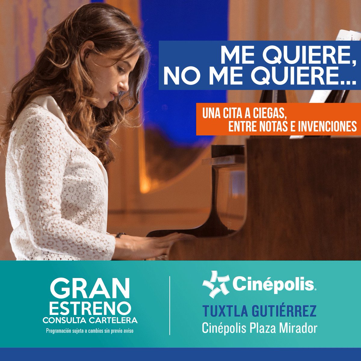 nuevaerafilms's tweet photo. ¡GRAN ESTRENO #MeQuiereNomeQuiere! #TuxtlaGutiérrez @Cinepolis #PlazaMirador https://t.co/AYPALa2SU0