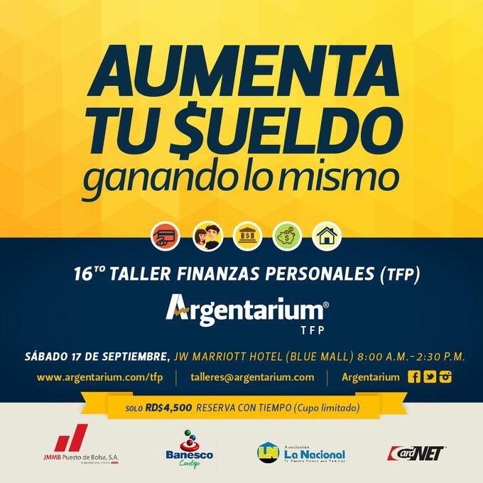 AlejandroFdezW's tweet photo. #Invitación | No te pierdas nuestro 16to y penúltimo Taller Finanzas Personales (TFP) 2016: https://t.co/Z90v14ejtk https://t.co/qPTgVW3JWn