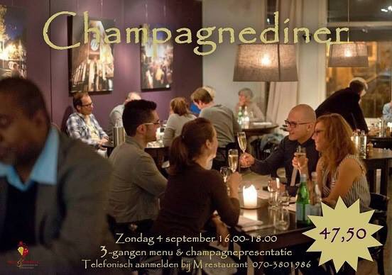Ericwit's tweet image. Brut &amp;amp; Bubbels en m restaurant in Den Haag organiseren op zon. 4 sept een champagnediner. 
Groenewegje 115, Den Haag