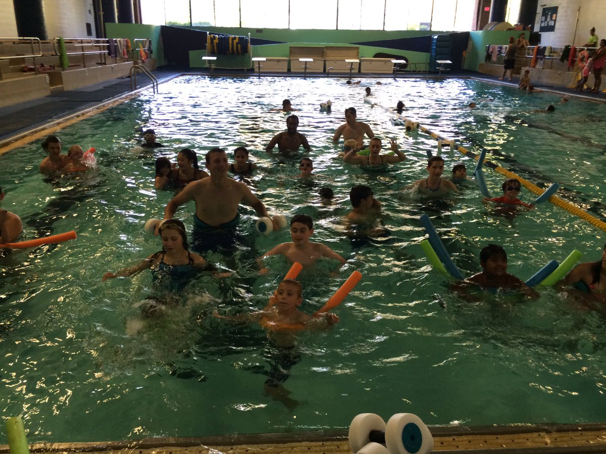 SEDayCamp's tweet photo. Aqua aerobics for Fun Friday swim. https://t.co/rIc7A3OvMm