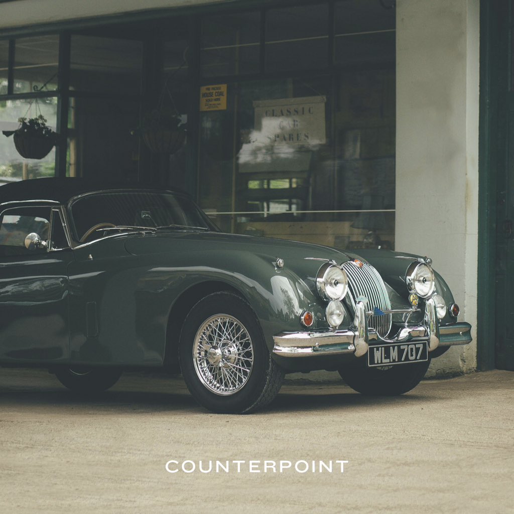 Counter_PointUK's tweet photo. The beautiful 1950s Jaguar XK150 DHC, shot on location in The Peak District. #journey #story https://t.co/0jgBWgUBVO