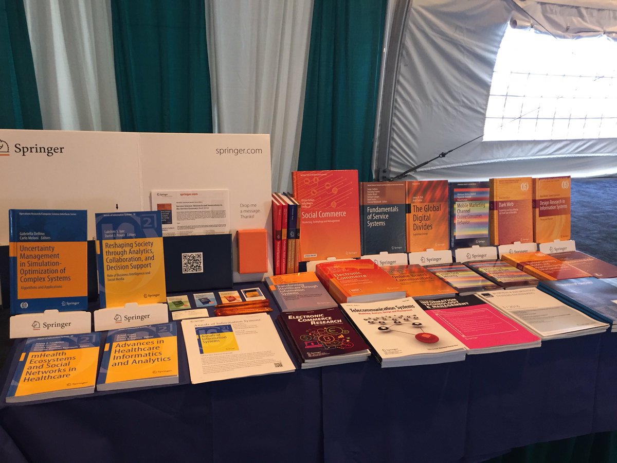 Springernomics's tweet image. Stop by our table at #AMCIS2016 for our latest offerings in information systems.
