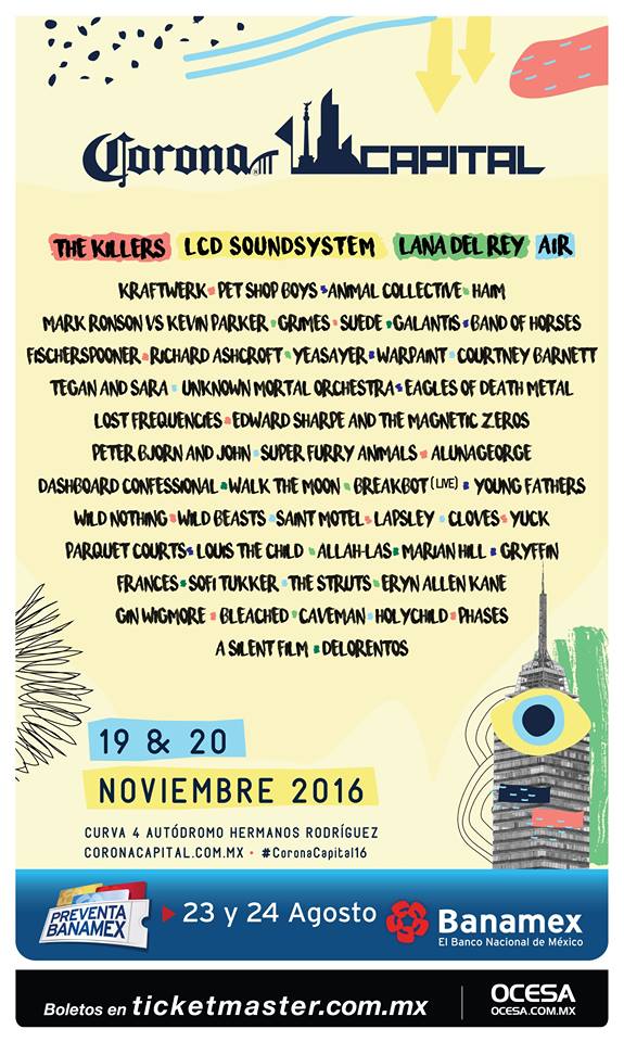 esebabuino's tweet photo. Así quedó el @CoronaCapital para este año! https://t.co/LS7dyRu2hc