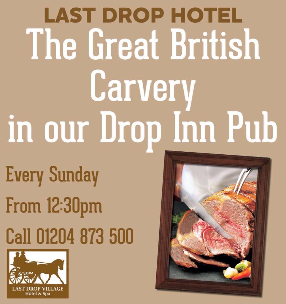 LoveVintageLane's tweet photo. Looking forward to a #carvery on Sunday @LastDropBolton #sundaydinner #Bolton #dropinn #lastdropvillage https://t.co/6T6kDEruaA