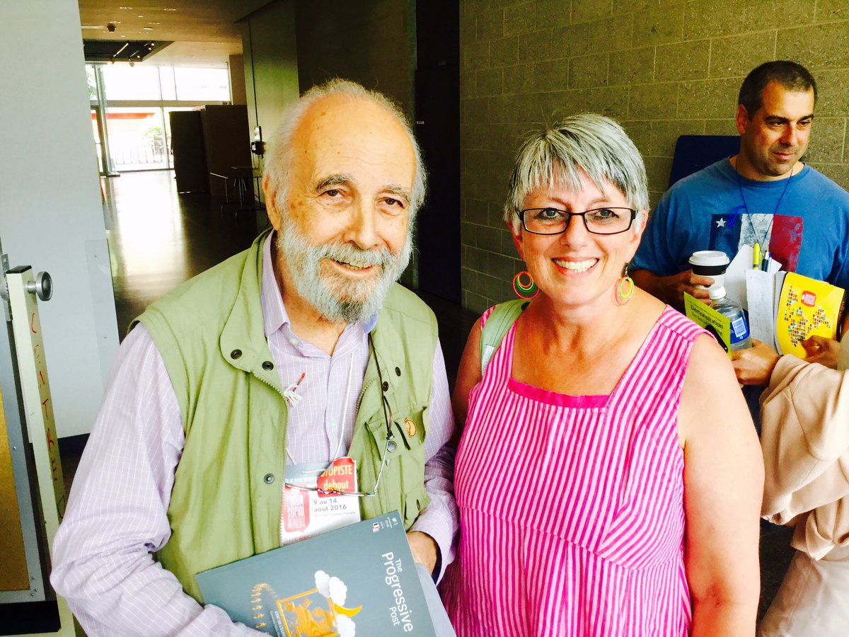 julie4north's tweet photo. Thrilled to meet #ChicoWhitaker liberation theologist, founding father #WorldSocialForum anti-nuclear campaigner https://t.co/UdQL1chOcB