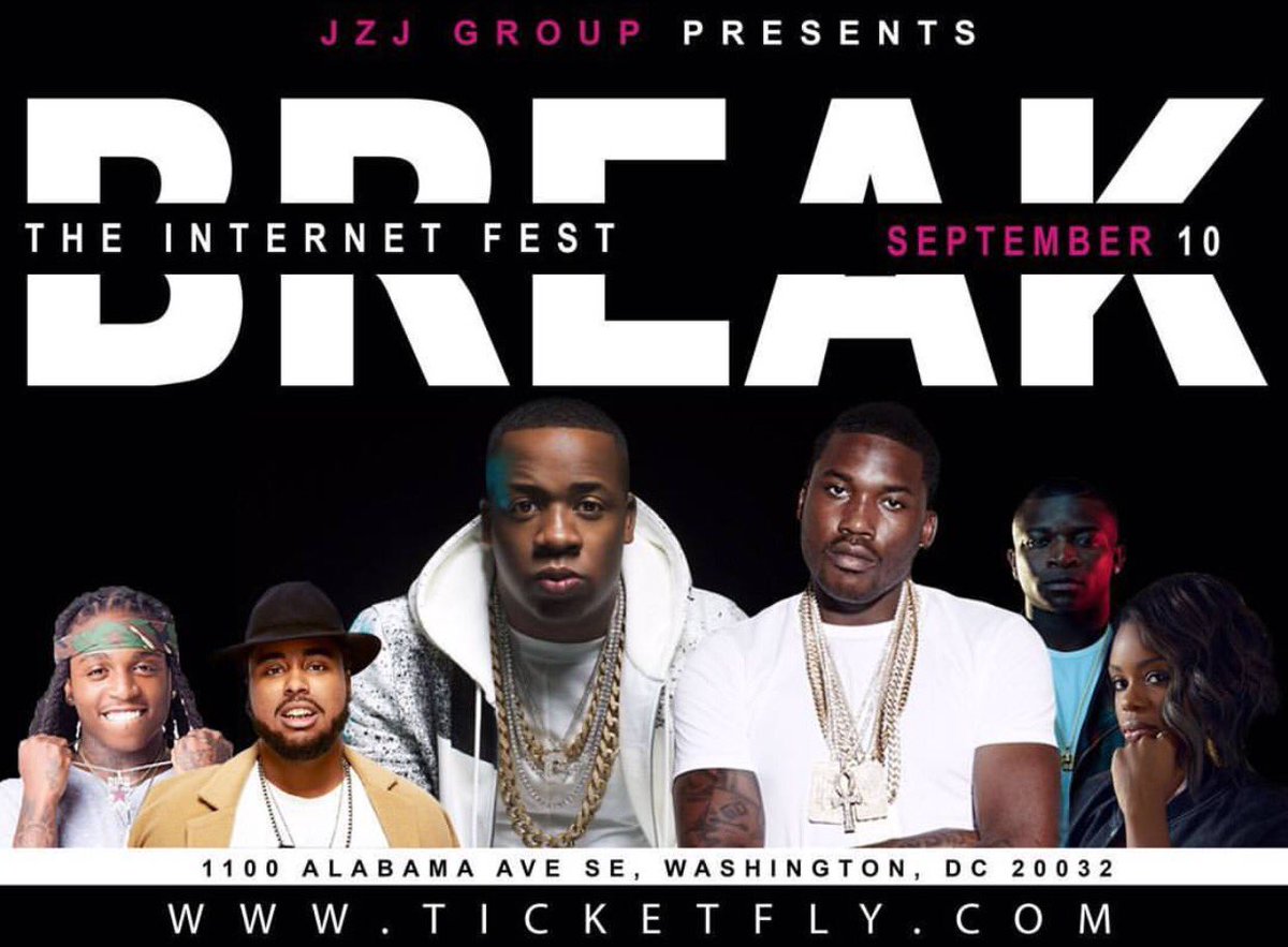darnellmvp's tweet photo. BREAK THE INTERNET FEST @MeekMill @yogottikom @Jacquees and more Performing RSVP https://t.co/VVd3Ypl1ud #BTIFest https://t.co/3RViSzLejN