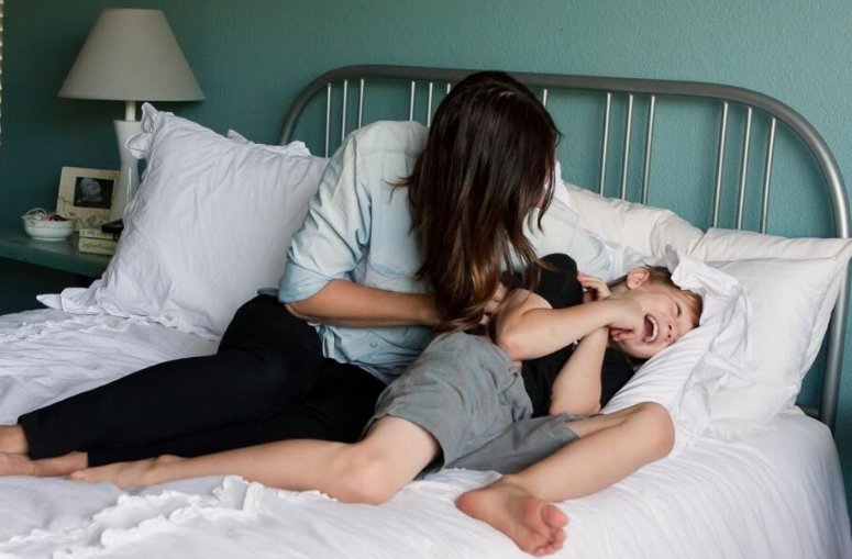 Those family moments we all can relate too.  #ticklemonster #familymoments #familytime #thebedshopla