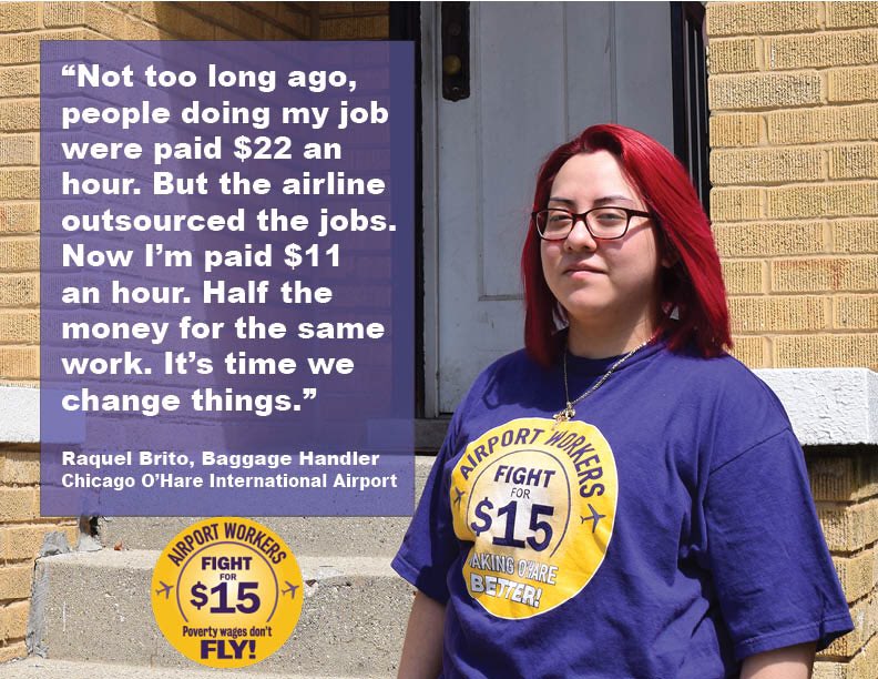 GoodAirports's tweet photo. In it to win it! Raquel heading to Richmond to fight for economy that works for all #FightFor15 #PovertyDoesntFly https://t.co/ss0bFSSgDH
