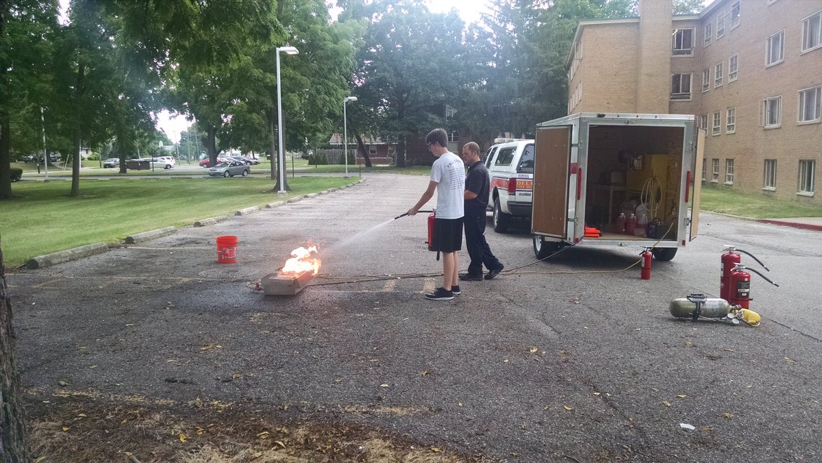 OWU_ResLife's tweet photo. Fire safety training is in progress! #OWURLT https://t.co/omWZCvaimt