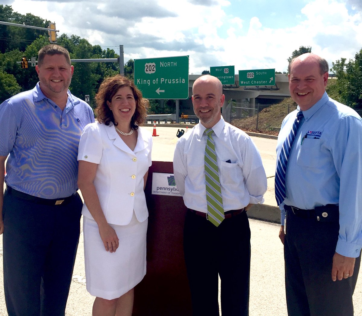 ChesCoCommuter's tweet photo. @TMACCTIM with @SecRichards @C_J_Williams and Mark Cassel at the #US202 Ribbon Cutting Ceremony #chestercounty https://t.co/nSyvFD9dDi