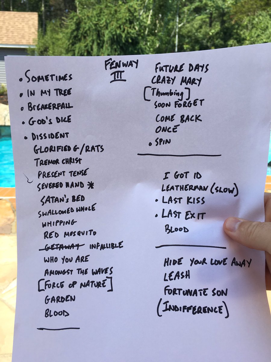kbrankins12's tweet photo. @PearlJam daydreaming about Fenway III by the pool. Great time last weekend. #NoRepeats #GOAT https://t.co/gNKV4XY4Ms