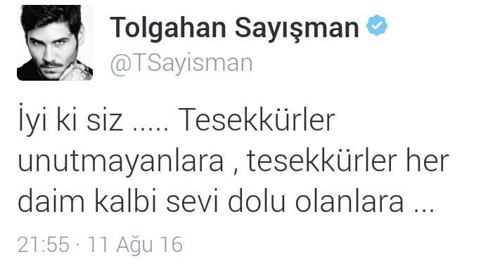 ' 25.12.2015 ' &amp; '11.08.2016' 
Hayatımın en güzel günleri .. inşallah seni de görürüm canımın içi ❤️✨ <a href="/TSayisman/">Tolgahan Sayışman</a>