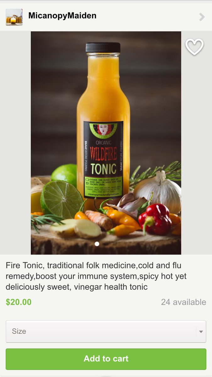 SistersThea's tweet photo. #Micanopy Maiden #Wildfire Tonic is delicious!! Go to #micanopymaiden.etsy.com and order yours today. https://t.co/9YhNOOSgbx