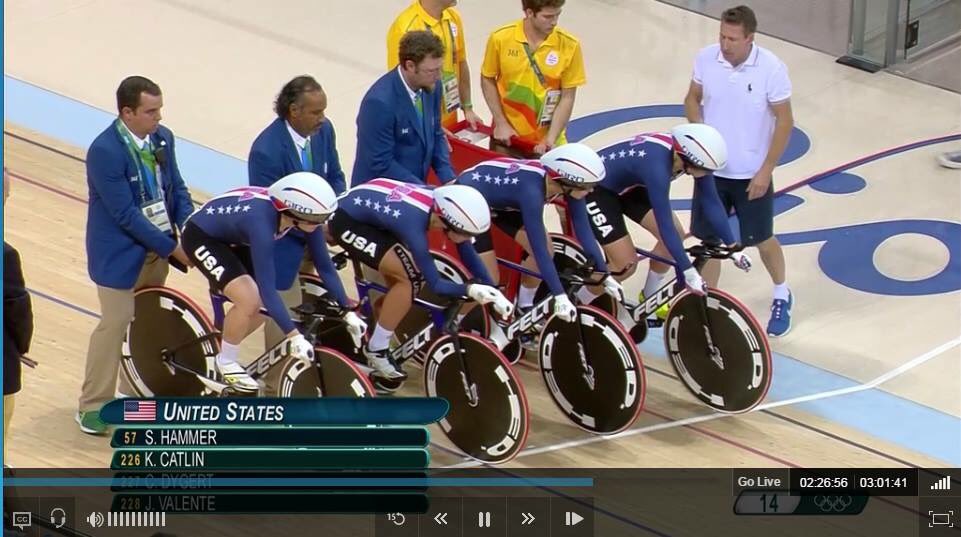 GoldHealthAI's tweet photo. INCREDIBLE!! @TeamUSA Qual 2nd again in #Rio2016 #Olympic #Cycling !!! @MasimoHealth @emfit_qs @InsideTracker https://t.co/ywpD4L9WaU