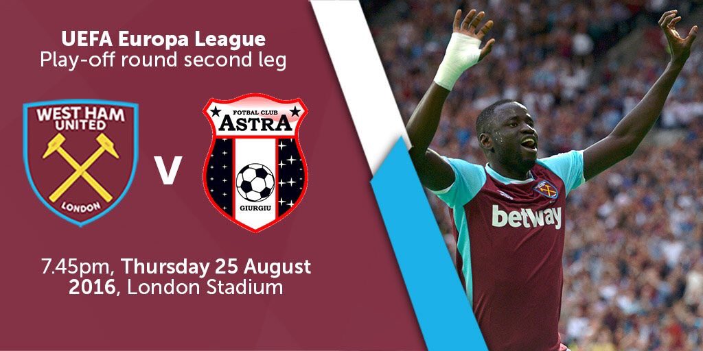 hammers_chat's tweet photo. Giving away 2 tickets West Ham v Astra

RT &amp; Follow to enter

Forum member can't go &amp; has gave us them to give away https://t.co/vTl7xno6IB