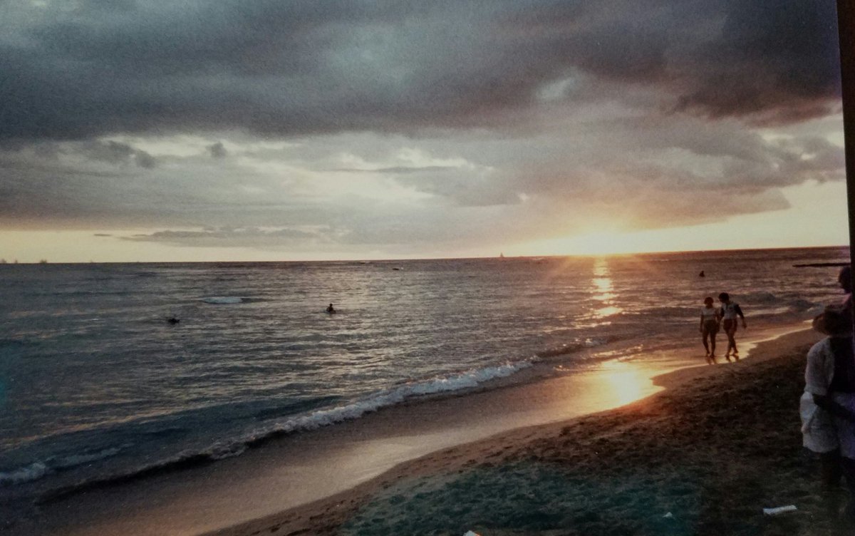 #loveHawaii. Favorite of all my shots.  Outrigger Reef beach, Honolulu Oct. '87