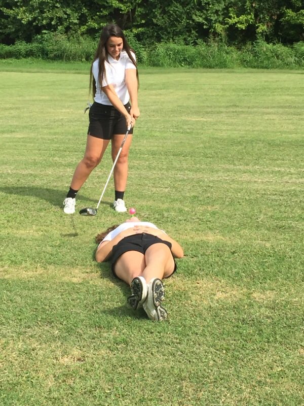 CheapSeatsPhoto's tweet photo. Anything boys can do; girls can do better! @bruceally13 @heavenknowsbeca @nhsgirlsgolf01 J/K #TotallyPosed https://t.co/4fC54HDAgI