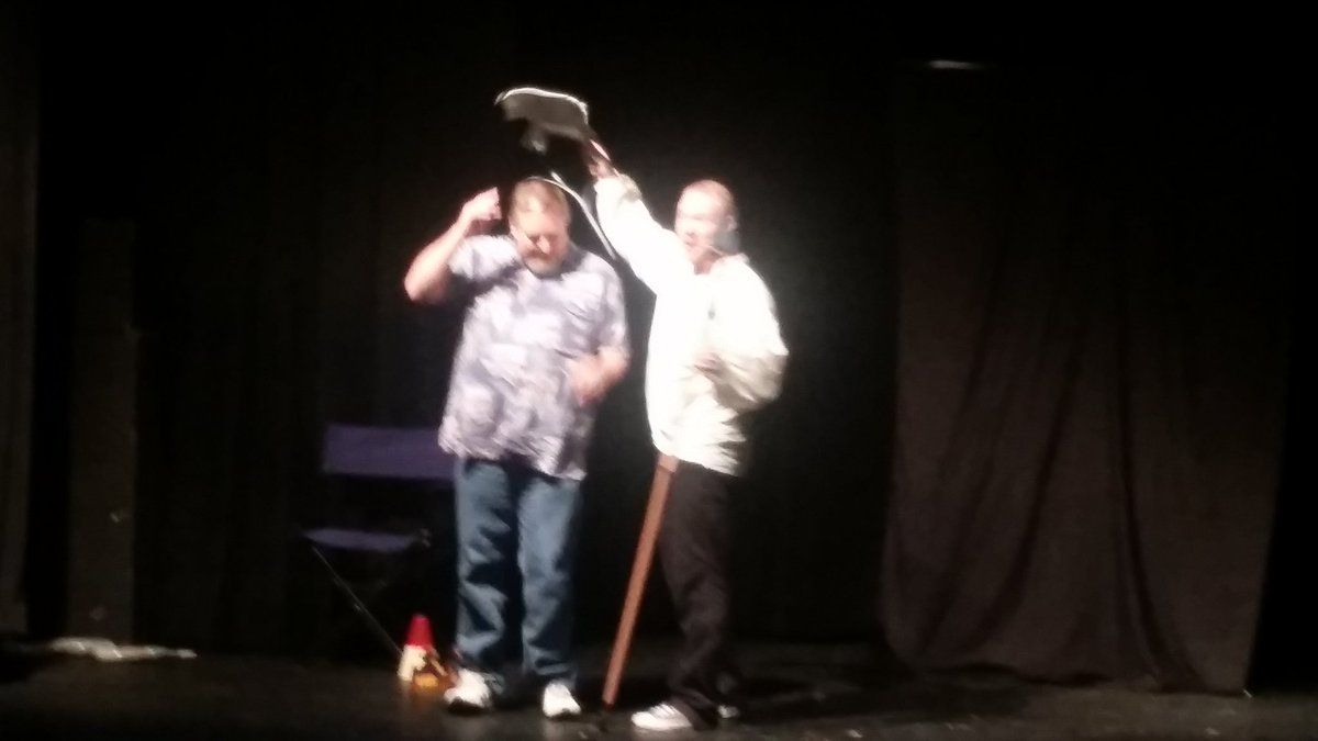 BethanyGoad's tweet photo. They pulled @ScottMcGuffin on stage! #RBT #WillAbridged @RosebarnTheatre https://t.co/lkF2wYALlL
