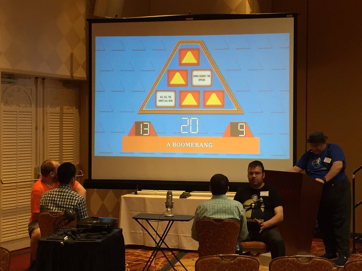 TheFinalWager's tweet photo. Playing #25kPyramid at #TCONA6... good game so far! @HGEnterprizes https://t.co/F2dKDtIPKH