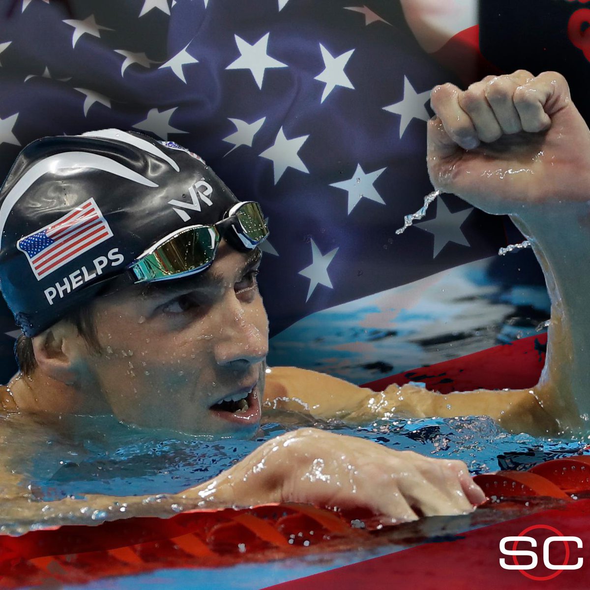 SportsCenter's tweet photo. Silver! Michael Phelps finishes in a 3-way tie for 2nd in the 100m fly, his final individual race. https://t.co/hUoAt2dS0F