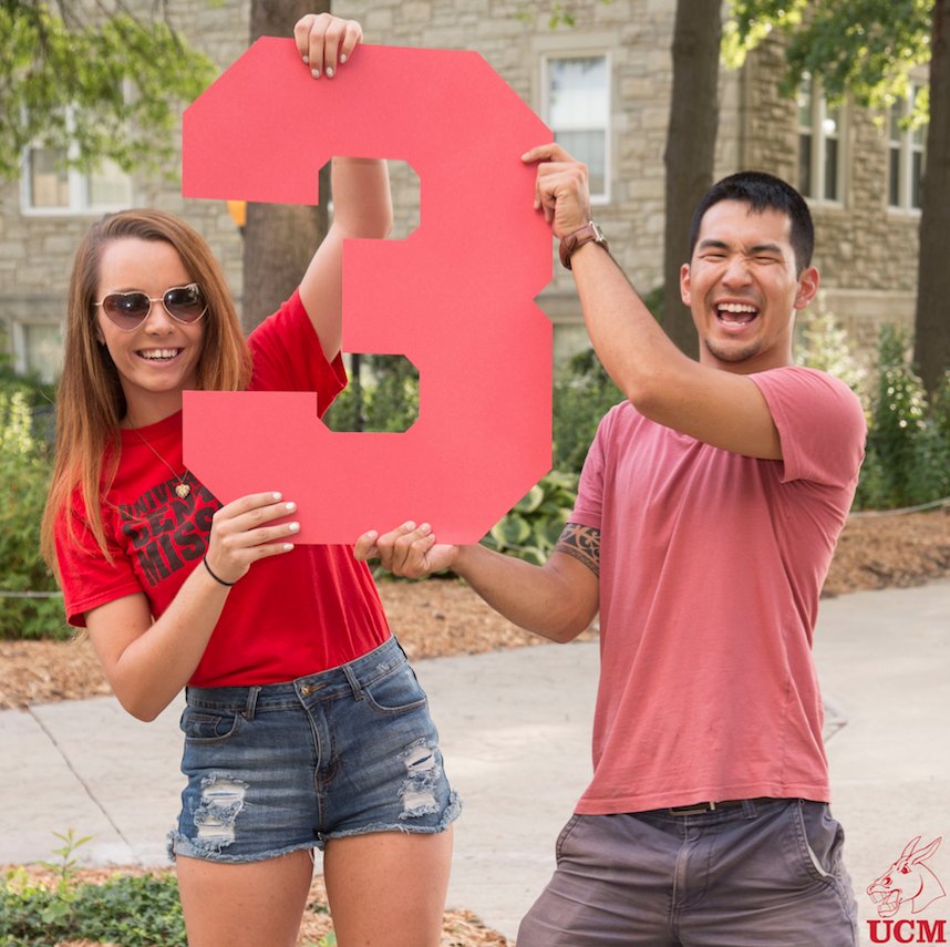 UCentralMO's tweet photo. The #countdowntofall16 has begun! Just 3 days until classes start for Mules & Jennies! https://t.co/V5mvzYAF9J