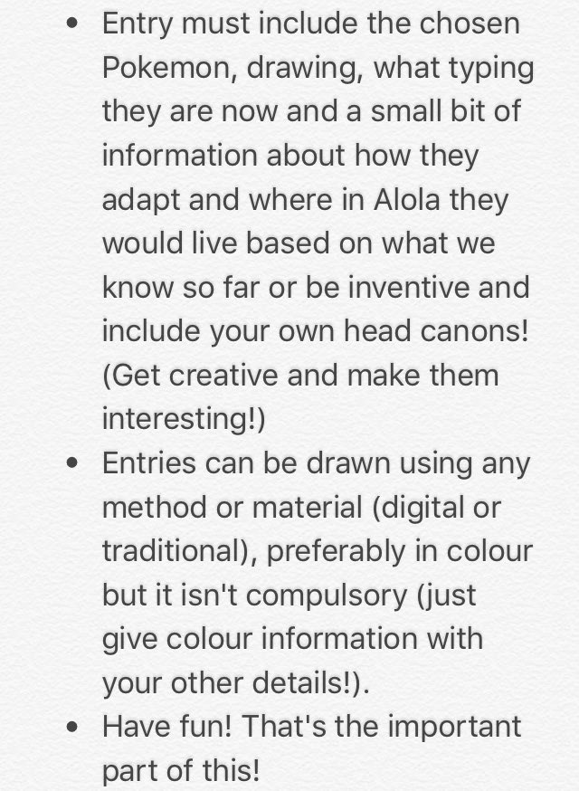 UchihaKate's tweet image. UchihaKate's Art Contest!
Must be following, enter at #AlolanArtFormsContest
Read the rules carefully!💕
Good luck!🍀