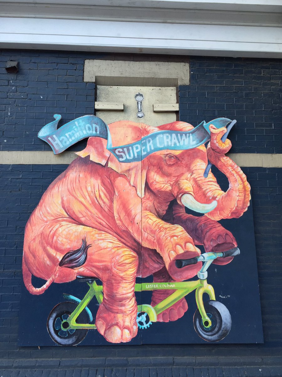 EmmaJLogue's tweet photo. Found the Supercrawl Elephant #SupercrawlTM #HamOnt #DiscoverON #travelmassive https://t.co/iEABfmUsJ0