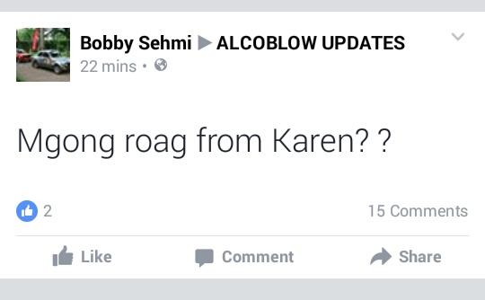 geraldcaf's tweet photo. #Alcoblow #NTSA watu wengine hawawezi saidika,  typing is even a problem. #BobbySehmiLalaKwaGariTu https://t.co/RAO3H8TS2H