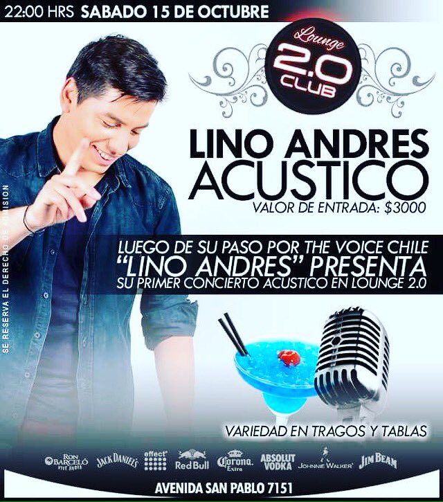 Lino_andr3s's tweet photo. Los espero 🔊🔊🔊🔊#youtube #instagram #photography #MiMejorLugar @thevoicechile13 @thevoicechile_t2 https://t.co/rLUcl6sgET
