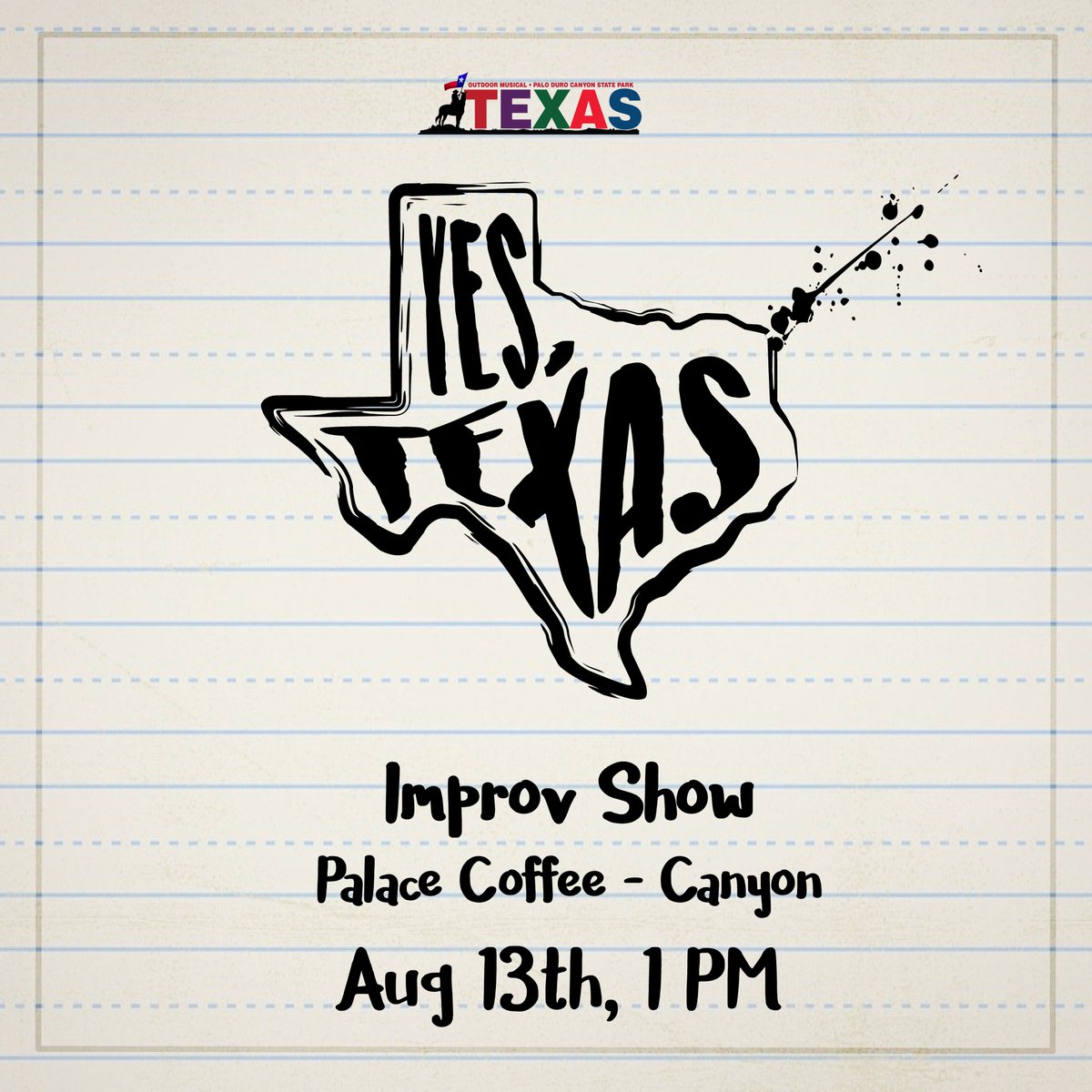 #texasmusicadrama #texas #improv #coffee #supportthearts #TGIF #yestexas #texasforever #traveltexas #theatre #funny