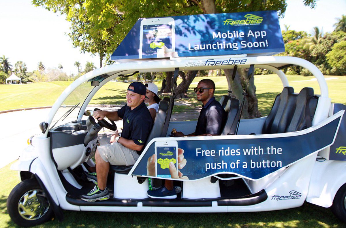RideFreebee's tweet photo. #FBF Thanks for all your support leading up to the launch of the #RideFreebee app, @ReggieBush - Download today!! 📲🐝 https://t.co/PEleQF5biF
