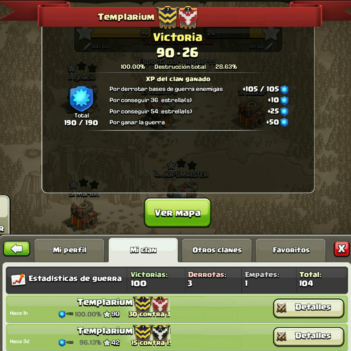 Hoy Templarium consigue su victoria número 100. 🙌 Un proyecto que se inició hace 10 meses con CTP y LT. 🙏