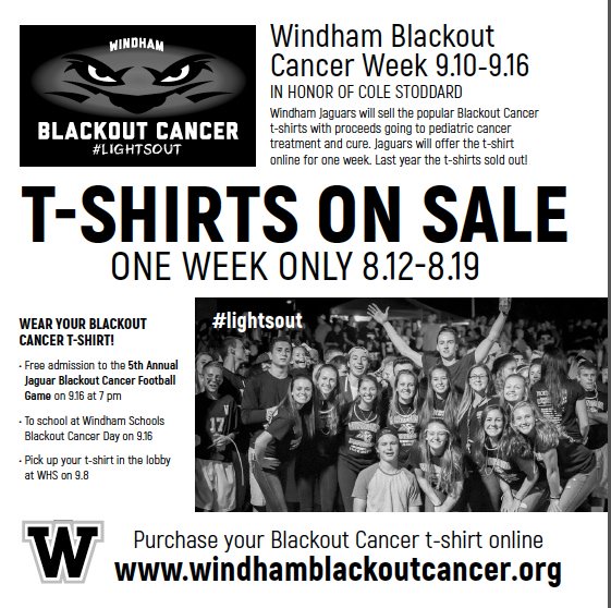 WindhamAthletic's tweet photo. Blackout Week t-shirts on sale now! It's a one week only pre-sale 8/12-19. https://t.co/7HXE0Onv71 #AlwaysSellsOut https://t.co/FWGnfW4gcu