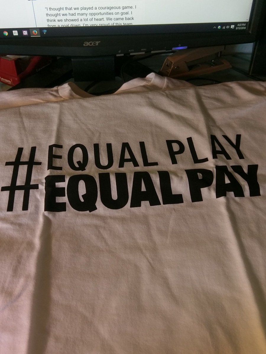 Deegley's tweet image. Just came in the mail today. More important today than yesterday. #USWNT #EqualPlayEqualPay