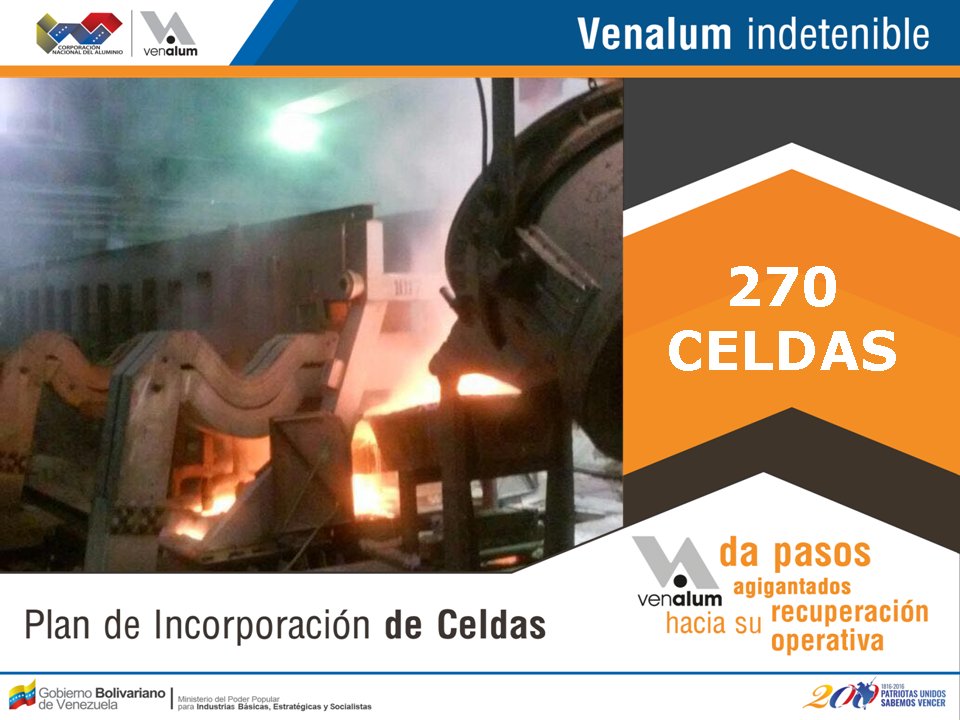 VENALUM_CVG's tweet image. Gracias al compromiso y pasión de nuestros trabajadores alcanzamos las 270 celdas conectadas #VenalumEsVzla