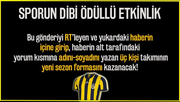 FENERBAHÇELİLERE BÜYÜK SÜPRİZ! 

HABER LİNKİ> sporundibi.com/fenerbahce/fen…