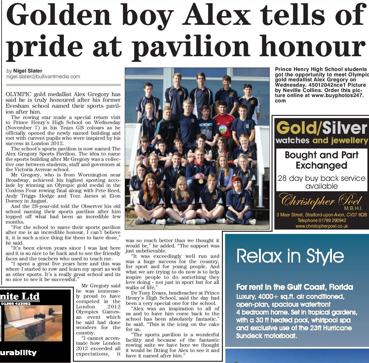 NSlater_10's tweet photo. Couldn't find online story but this was in November 2012 when @AlexGregoryGB made a special visit to his old school https://t.co/dxROchdkNI