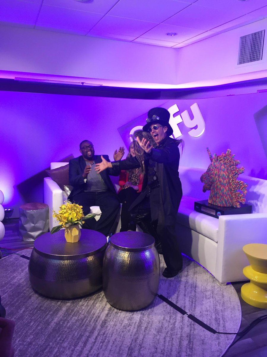 drpeepers82's tweet photo. Dr.Peepers(@DeanLeCrone) on @Syfy w/ @BlackNerd &amp; @thekatiewilson ...@Trolli_USA #syfy #trolli #AndreMeadows #SDCC https://t.co/ApY7EZoPFd