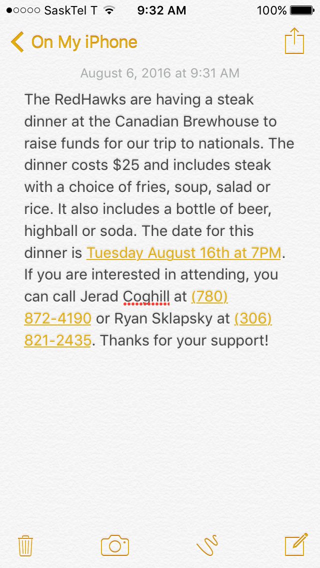 LloydRedhawks's tweet photo. Only a number of tickets left for the RedHawks Steak night! Grab yours while they last! https://t.co/S6LkuMEBDH